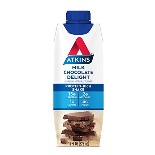 Atkins Gluten Free ProteinRich Shake, Milk Chocolate Delight, Keto