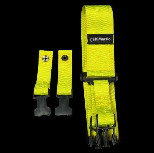 DiMarzio DD2200Y 2" Cliplock Nylon Guitar Strap - Neon Yellow