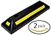 BUNKERWALL Heavy Duty Rubber Parking Guide Car Garage Wheel Stop Stoppers - 2 Pack Professional Grade BW3312