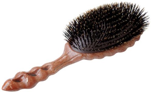 YS Park Hair Brush - Beetle - Soft Cushion - Marble Wood Air Vent - 1 Boar YS-BR68AS1