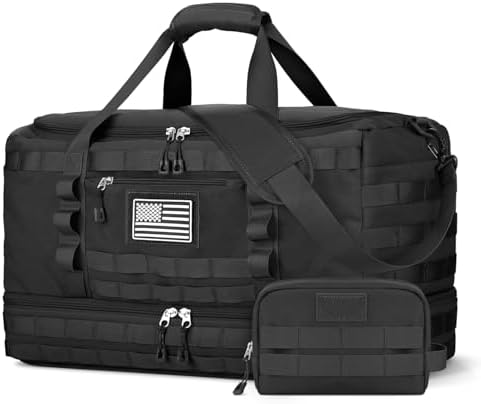 Amazon.com | LHI 50L Tactical Duffle Bag for Men, 3-in-1 Gym