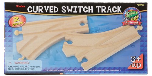 Maxim Toy Train Wooden Curved Switch Track (2 Pieces) : 50907
