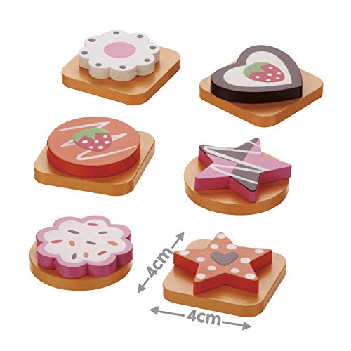 bee SMART Hölzerne Keks / Plätzchen Backset für Kinder, 25 Stücke, Rot Ofenhandschuh und Backblech, magnetische… – Bild 7