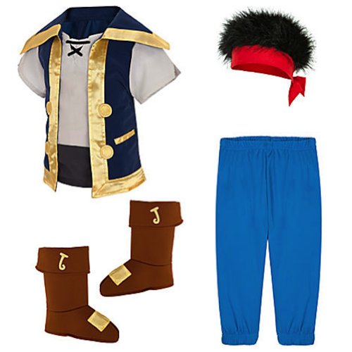 Disney Store Jake and the Neverland Pirates Costume 2t - 5t (4T 4 Toddler)