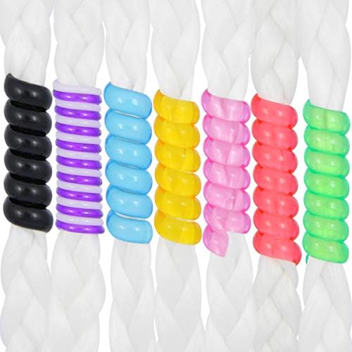 QY 30PCS 1.5 Inch Bright Candy Colors Beads Barrettes Spiral Coil Hairholders for Ladies