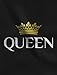 Tstars King and Queen Matching Shirts for Couples Him and Her Gifts Boyfriend Girlfriend Wife Husband Couple T-Shirt Set Black