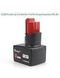 Batería M12 de 12 V 5,0 Ah para Milwaukee Li ion 5000 mAh XC 48   11   2411 48   11   2440 48   11   2402 Milwaukee Tools Pack de baterías extendidas ...
