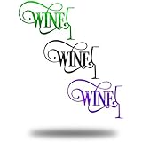 Redline Steel Fine Wine Wall Art - Decor Sign to Accent Kitchen, Bar, Home (Variety 3 Pack)