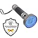 Black Light UV Flashlight 100 LED Blacklight Premium Handheld Ultraviolet Pet Dog and Cat Urine Stain Finder Detects Human Fluids, Counterfeit Money, Bed Bugs Scorpions & Leaks - Arf Pets