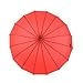 Remedios Boutique Nylon Wind-Resistant Pagoda Umbrella with Dots, Bright Red
