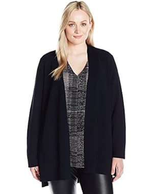Women's Plus Size Vertical Stitch Duster