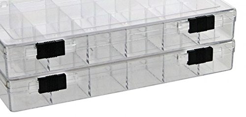 SAFE Rock Collecting Box with 36 compartments and 2 sliding latches
