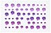Doodlebug MONOS-4012 Sprinkles Glossy Enamel Adhesive, Lilac Dots, 54-Pack
