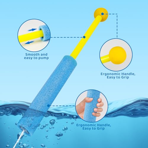 Pistolet a Eau, 12 Pièces Pistolet à Eau Enfant, Pistolets à Eau en Mousse Couleur, Jouets d'extérieur pour l'été, pour Piscine, Plage, Jardin, Jeux Piscine Enfant, Garçons et Filles