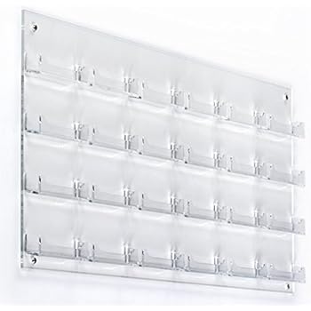 Displays2go Business Card Holder, 24 Pockets, Wall Mount, 0.75