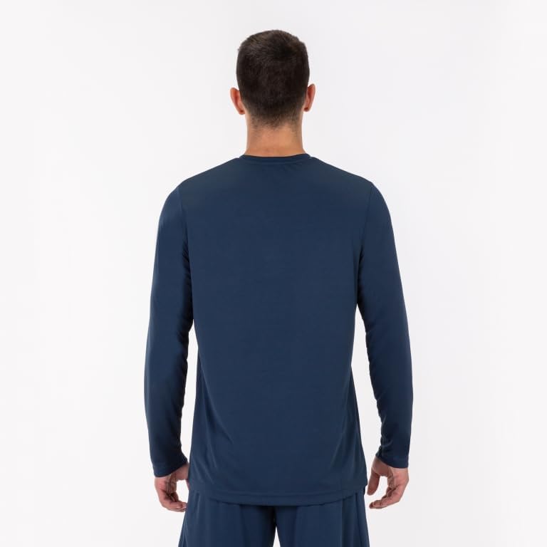 - Camiseta Deportiva Manga Larga Hombre - Ligera y Transpirable Ideal para Todo Tipo de Deporte - Combi S - Marino