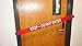 Magnetic Door Barrier - Stop - DO NOT Enter, Safety Door Barrier with Magnetic Ends - Red - Metal - Door Mount - 42 x 3 inches - UtiliMate
