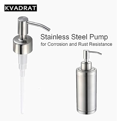 Full Stainless Steel Countertop Sink Soap Dispenser Kvadrat Prime