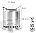 wolfyok Portable Stainless Steel Wood Burning Camp Stove (TM) Outdoor Firewood/Wood Camp Stove for Camping, Hunting, Backpacking, Picnic