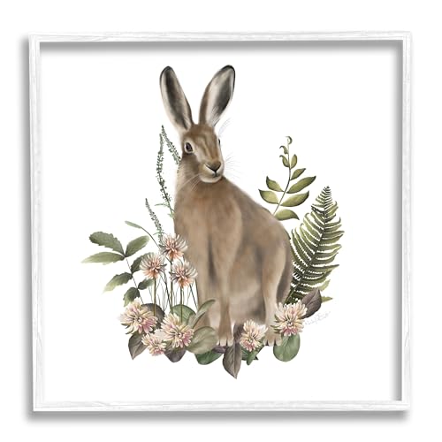 Stupell Industries Floral Bramble Hare Framed Giclee Art by Studio Q