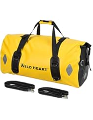 Waterproof Bag 55L 66L 77L Motorcycle Dry Duffel Bag for Travel,Motorcycling, Cycling,Hiking,Camping (77L, Yellow)