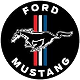 Ford Mustang Screen Printed Round Sticker 4" x 4"