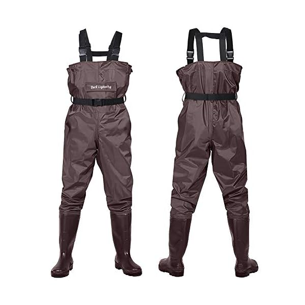 Dark Lightning Fly Fishing Waders for Men and Women with Boots, Mens