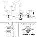 Phiestina 2 Handle 3 Hole 8 Inch Widespread Bathroom Faucet with Metal Pop-Up Drain, Brushed Nickel, WF015-1-BN