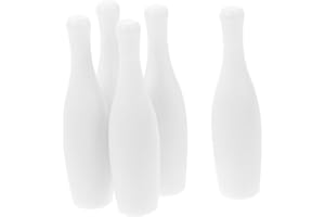 SUPVOX Mini Bowling Pins 20pcs Portable Table Bowling Pin Set Reusable White Plastic for Indoor Family