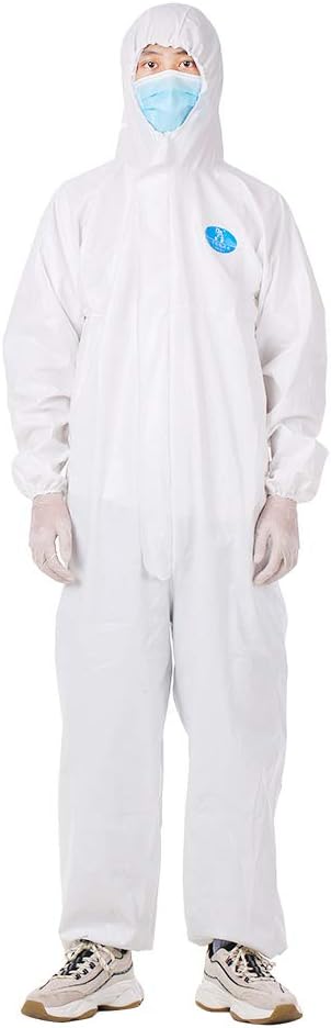 Securome Coverall Disposable Anti-epidemic Antibacterial Isolation Suit Prevent Invasion of for Staff Protective Clothing Dust-proof Coveralls Antistatic