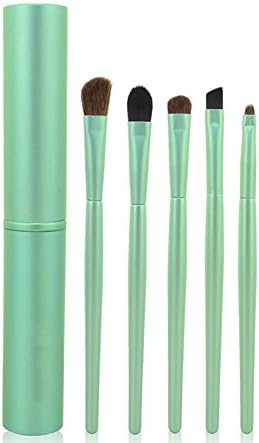 Aisxle 5 pcs Eye Makeup Tools Professional Eyeshadow Brush Makeup Kit with Case Luxury Eye Makeup Set - Professional Quality - Synthetic Goat Hair - Stylish Ergonomic Handles - At Home or Travel