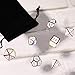 HESTYA Metal Dices Set Polyhedron Dice Compatible with Dungeons and Dragons, Role Playing Math Teaching Table Games Solid Zinc Alloy with Enamel Dice with Storage Bag