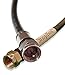Black Quad Shield RG-6 Coax 75 Ohm Cable with Solid Copper Center Conductor for (Digital CATV, Satellite TV, or Broadband Internet) (1 Foot) by ShopBox