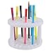 eBoot 2 Pieces Paint Brush Holder Brush Organizer White Plastic Round Brush Stand for Artist Painting, 49 Holes