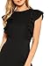 ROMWE Women's Sexy Casual Sleeveless Ruffle Trim Wide Leg High Waist Long Jumpsuit Black M