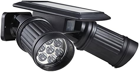 Solar Lights Motion Sensor Outdoor, Upgraded Double Spotlights 14 LED Dual Head Waterproof Solar Powered 360-Degree Rotatable Security Lights for Patio Garden Porch Driveway Pathway Garage