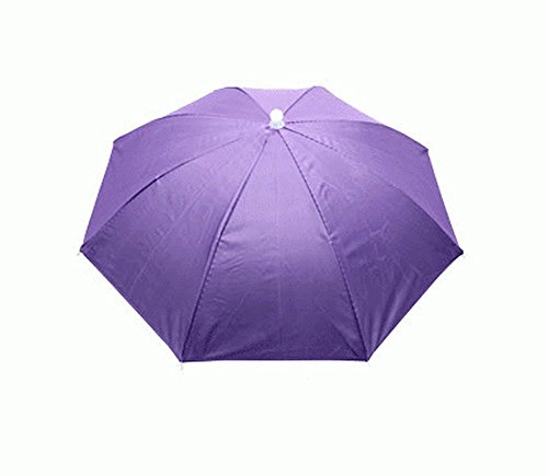 Purple Umbrella Hat Headwear for Fishing Sun Rain
