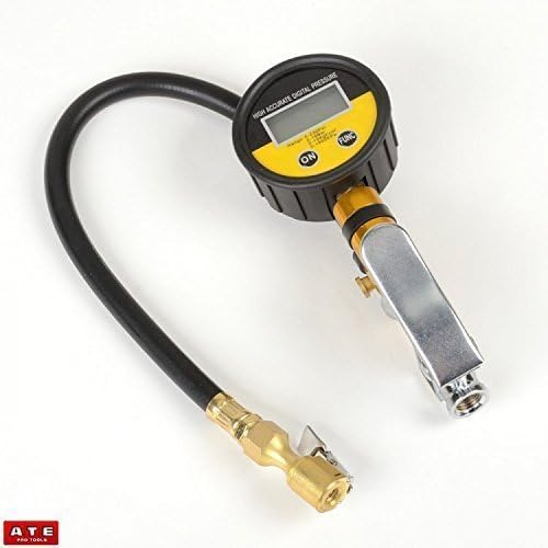 Air Tire Inflator with High Accurate Digital Pressure Gauge with Clip Chuck by ATErpo Tools
