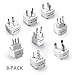 BESTEK Worldwide Travel Plug Adapter Set, Grounded Universal Power Plug Adapter for USA to US, EU, AU, UK, GE, HK and More- 8 Packs primary