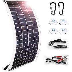 50W Solar Panel Kit 18V Dual USB 5V Output Solar