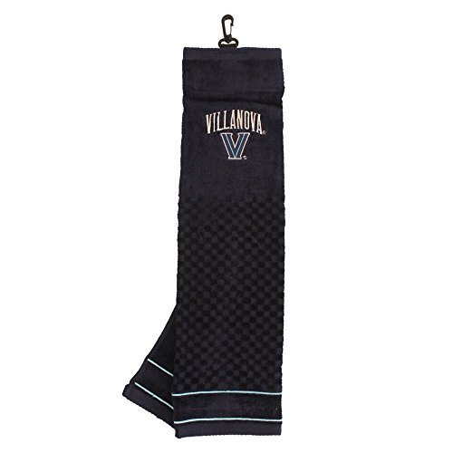 Team Golf NCAA Villanova Wildcats Embroidered Golf Towel, Checkered Scrubber Design, Embroidered Logo