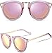 ATTCL Vintage Fashion Round Arrow Style Polarized Sunglasses for Women 1189-Pink