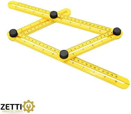 Template Tool, Upgraded Multi Angle Ruler for Measuring Angles, Forms - Adjustable, Foldable & Accurate Angle Template Tool to Save Time, Mistakes for Craftsmen Builders Handymen