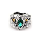USA Lord of Rings LOTR Aragorn's Ring of Barahir Mens Crystal Ring Size 6-10