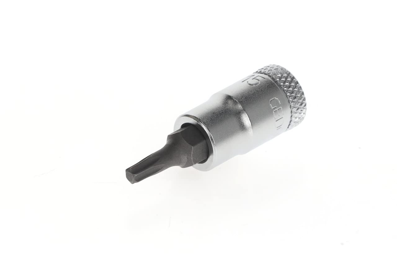 GEDORE Screwdriver bit socket Torx, T15, AF 3.27 mm, 1/4" 6.3 mm, Screwdriver bit socket, Tool, ITX 20 T15