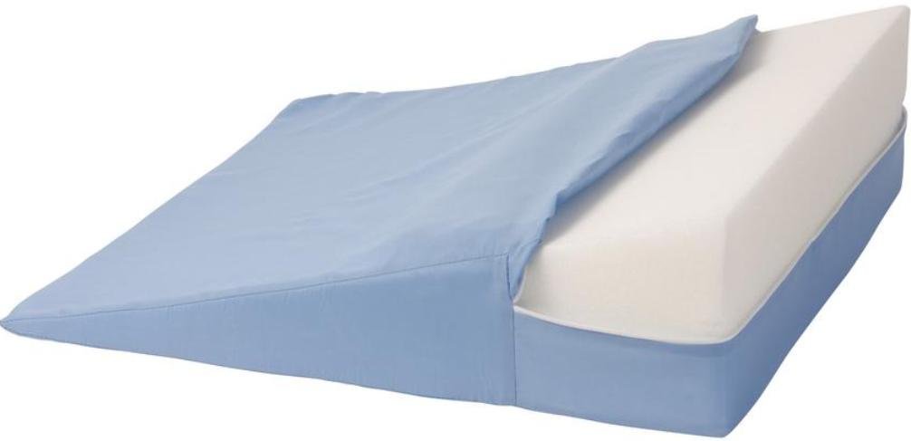 DMI Bed Wedge Pillow and Triangle Wedge with Elevated Incline for Neck Pain, Headaches, Reflux, Shoulders, Back Pain, Foot Support, Knee Pain or Restless Leg Syndrome, 24x24x7 inches, Blue