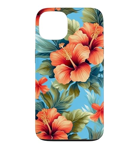 Colored Floral Hibiscus Flower Hawaii Jungle Exotic Tropical Case for iPhone 13