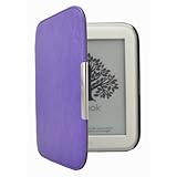Premium Advanced Imitation Leather Cover Sleeve Case with Magnetic Closure for NOOK GlowLight (NOOK 4th Gen) - (NOT fit NOOK Simple Touch with GlowLight NOOK 3rd Gen or NOOK Simple Touch NOOK 2nd Gen) (Purple)
