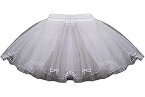 METEMEI 3 Layers Girls Slip Flower Girl Petticoat Crinoline Hoopless Skirt Underskirt for Kids KPT2 Girls' Slip
