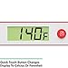 Vremi Meat Thermometer for Kitchen - Instant Read Digital Thermometer with 5.25 inch Stainless Steel Probe for Cooking BBQ Grill Smoker or Oven Food - Temperature Guide Probe Cover and Battery - Red